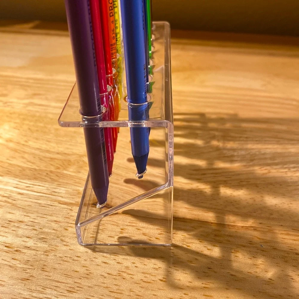 JAPAN - Clear Acrylic Pencil Holders (Lot 6) NEW